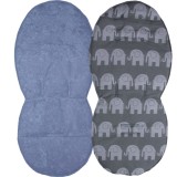 Seat Liner to fit iCandy Peach Pushchairs - Grey /  Grey Elephants